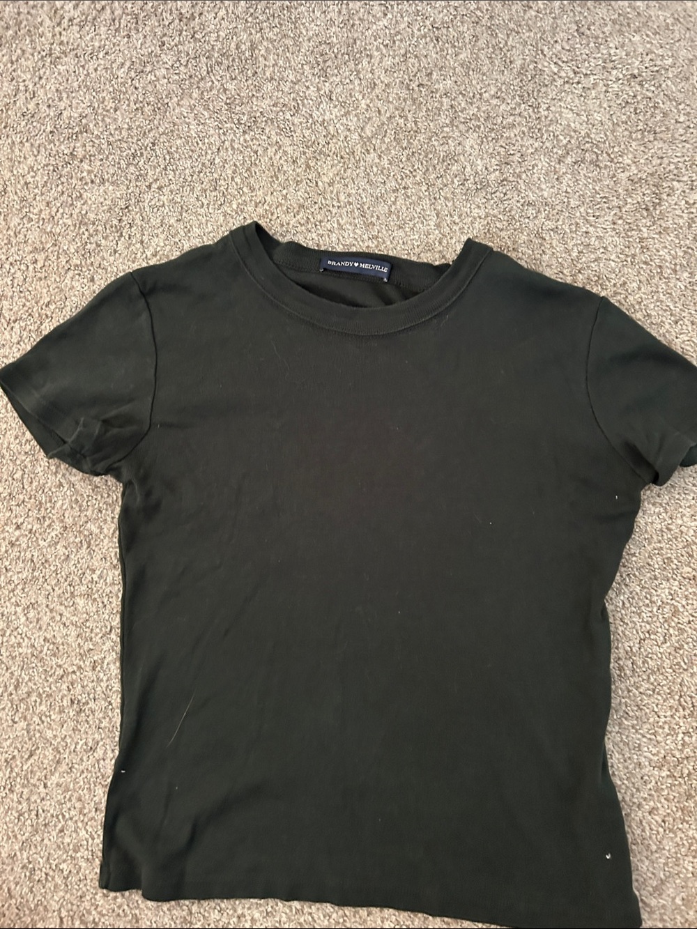Brandy Melville Forest Green Short Sleeve Crew Tee